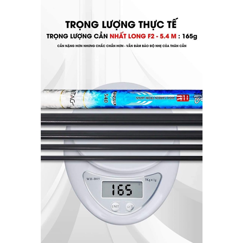 [CHÍNH HÃNG GUIDE] Cần Câu Tay Nhất Long F2 5H-19i Cần Câu Đài Carbon Chính Hãng Cao Cấp