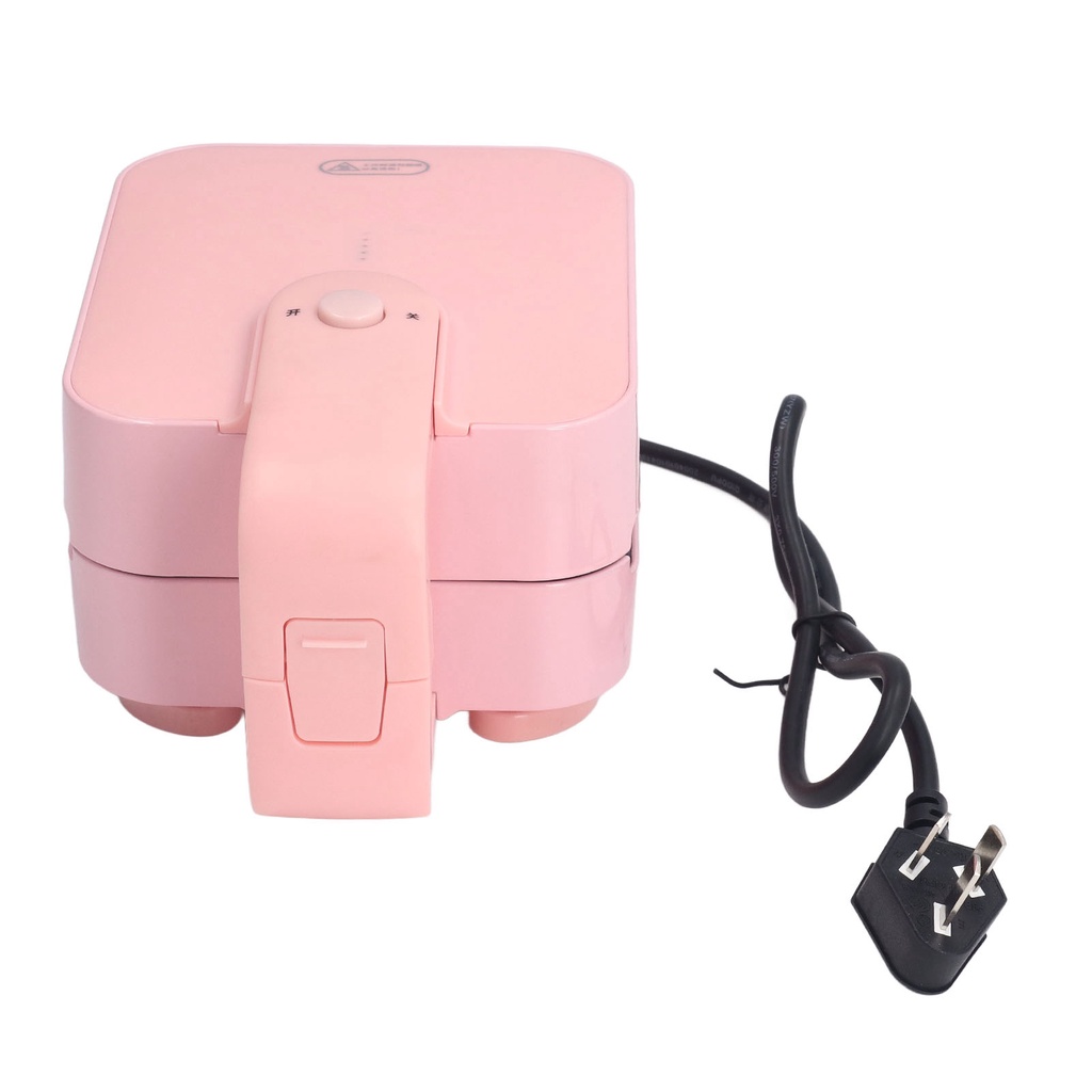 [Hàng Sẵn] Máy Kẹp Nướng Bánh Mì Sandwich mini màu hồng 650W cầm tay điện AU Plug 220V đa năng tiện dụng【Utah054】