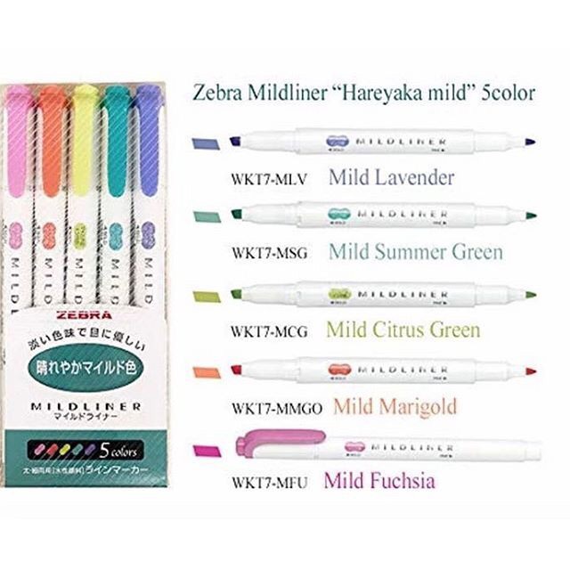 (Chính hãng- có bill) SET BÚT HIGHLIGHT ZEBRA MILDLINER