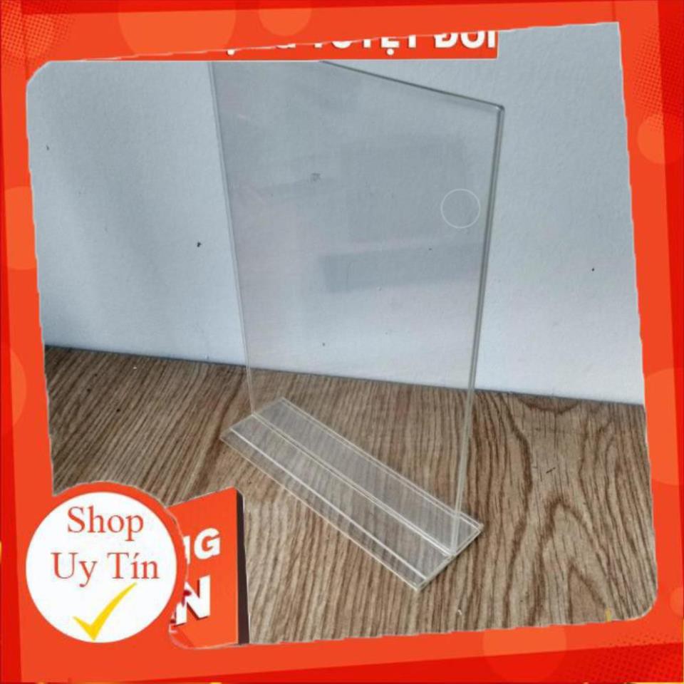 MENU MICA A6 10x15cm, Kệ Mika Meca Meka Trong Suốt Để Bàn, Bảng QR