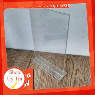 MENU MICA A6 10x15cm, Kệ Mika Meca Meka Trong Suốt Để Bàn, Bảng QR