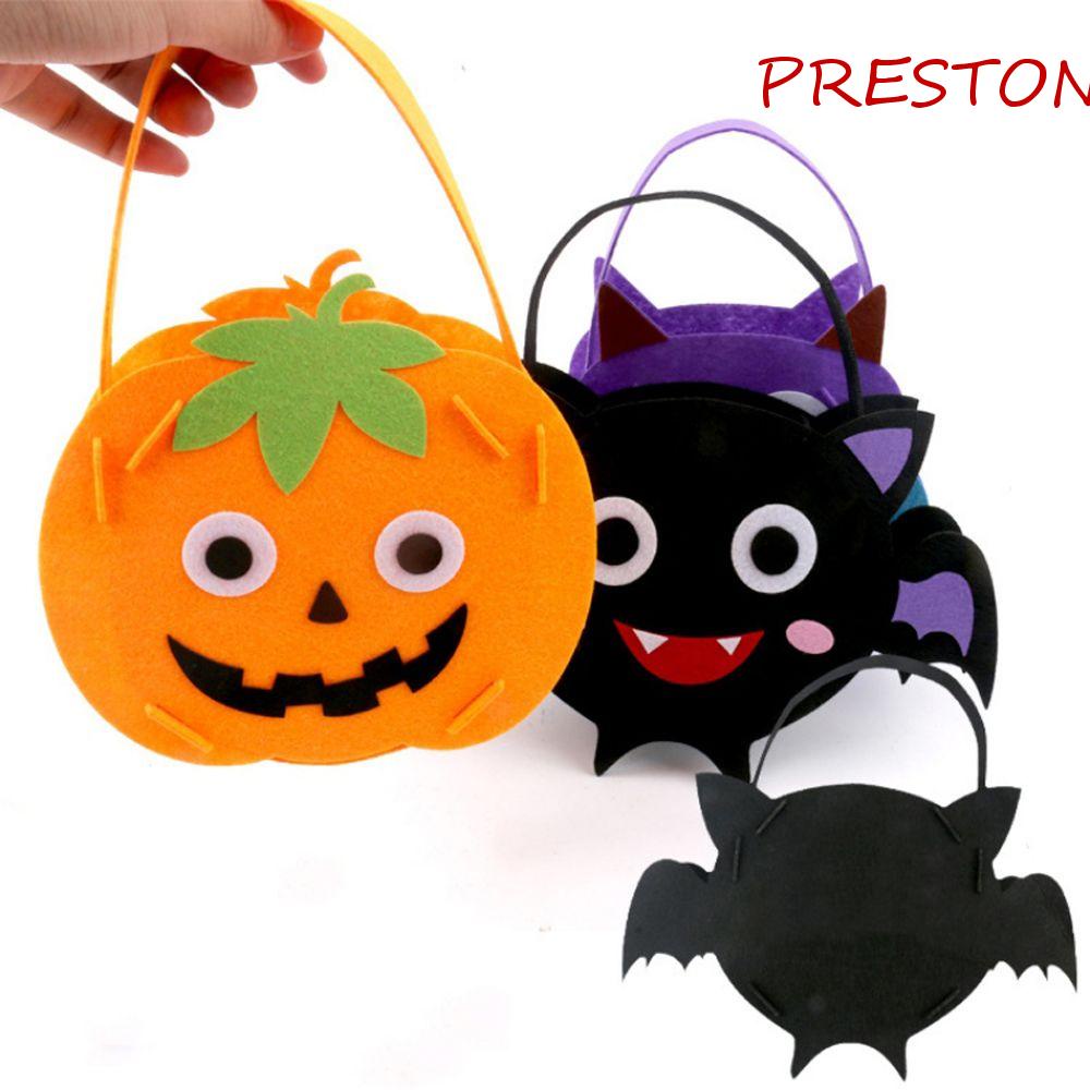 Túi Đựng Kẹo Halloween Hình Bí Ngô Hoạt Hình Dành Cho Trẻ Em