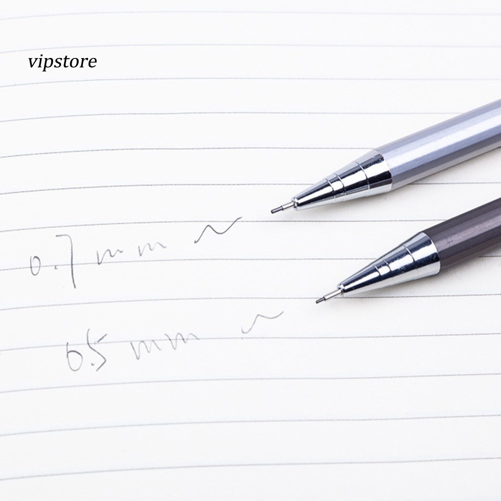 Bút chì bấm tự động vỏ kim loại ngòi 0.5/0.7mm