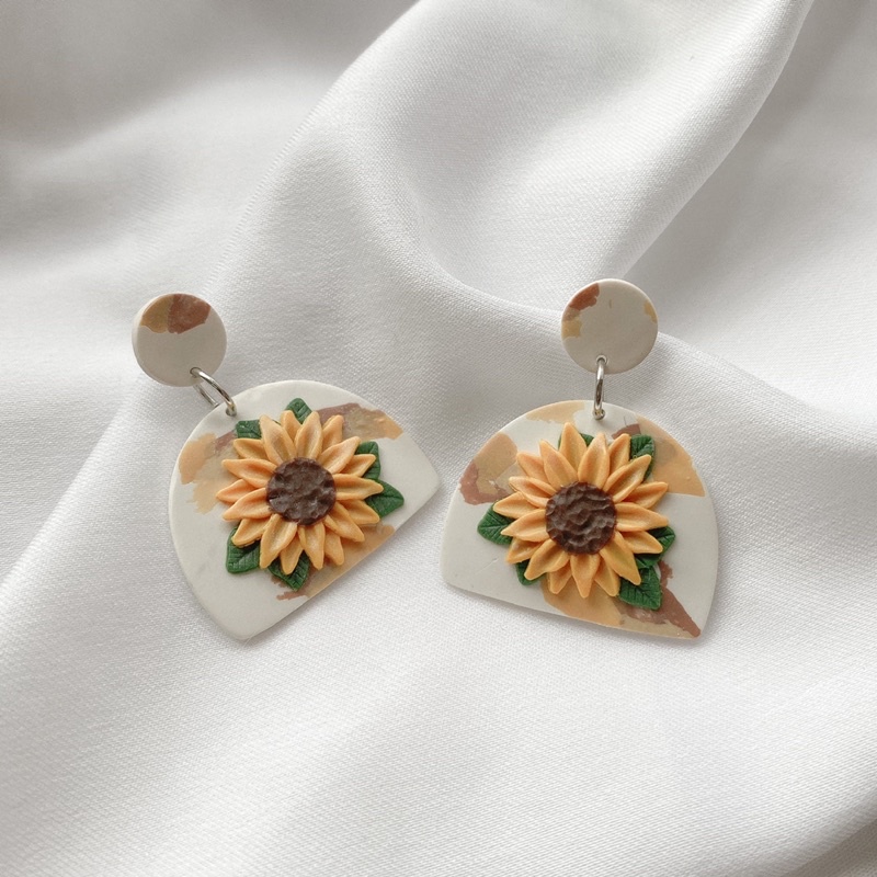 Khuyên tai đất sét nung Polymer Clay (Sunrise)