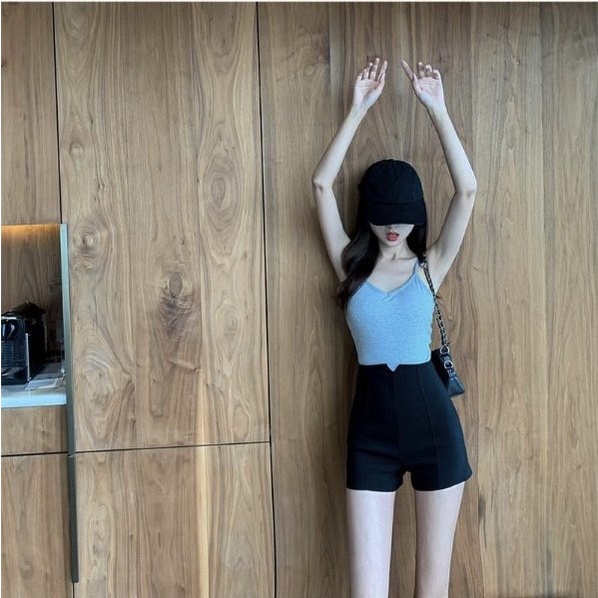 [HCM]  Quần đũi nữ, quần đùi nữ kiểu lưng thun freesize <55kg màu đen SKUQ-30 | BigBuy360 - bigbuy360.vn