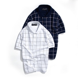 Áo Thun Polo tay ngắn họa tiết caro thanh lịch Just Men