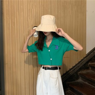 Order áo croptop vạt lệch thể thao cá tính