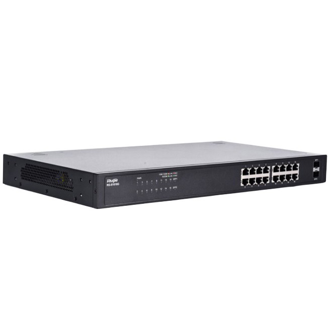 Bộ Chuyển Mạch 16 Cổng 10/100/1000 Base-T Unmanaged Switch RUIJIE RG-S1818G - Hàng