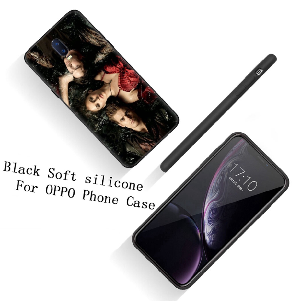 Ốp điện thoại silicone viền đen in hình phim Nhật ký ma cà rồng cho OPPO F11 R17PRO F1PLUS A9 R9 R9S R15 A1K A5 A9 2020