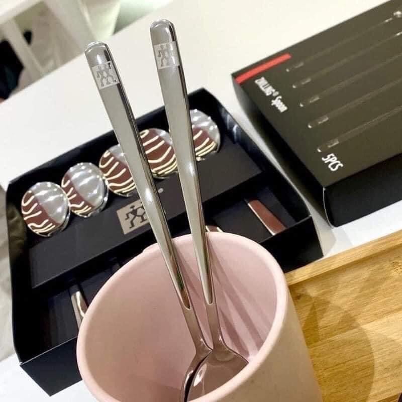 Hộp 5 chiếc thìa inox cao cấp ( chuôi dài siêu cao cấp)