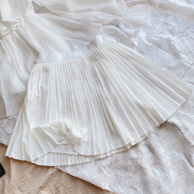 SET ÁO VOAN BẸT VAI CHÂN VÁY DẬP LI