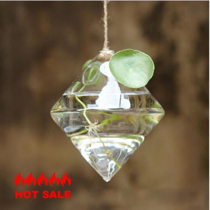 Lọ hoa thủy tinh hình thoi