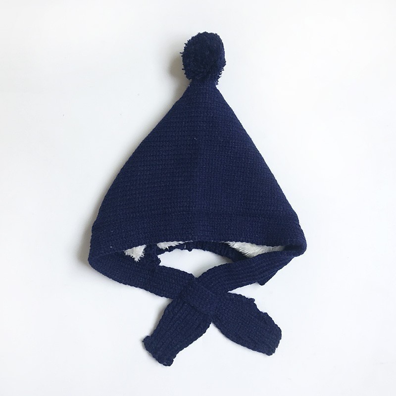 Mũ len bịt tai mùa đông thiết kế yêu tinh dễ thương cho bé