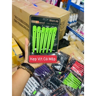Vỉ 6 Kẹp vịt siêu chắc Cá mập Charmvit Shark Clip