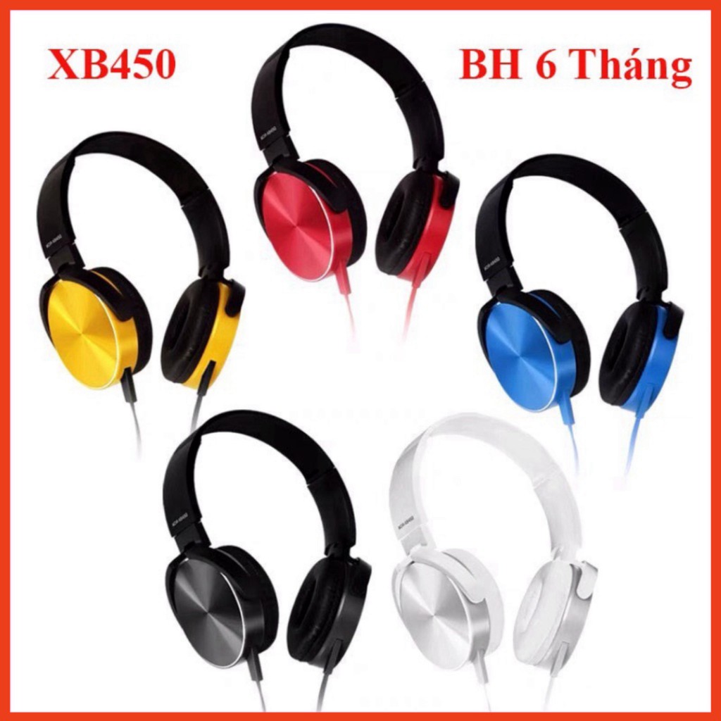 Tai Nghe Chụp Tai Sony XB450. Có Míc Đàm Thoại , Nghe Hay, Êm, Bass Tốt. Jack Cắm 3.5mm