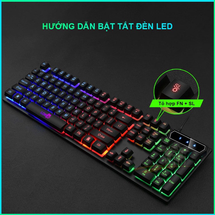 Bàn Phím Máy Tính V4-V5 Pro , Bộ Bàn Phím Chuột LDK V4-V5 Pro Có Dây / Đèn LED Gaming / Thiết Kế Chất Liệu ABS Cao Cấp