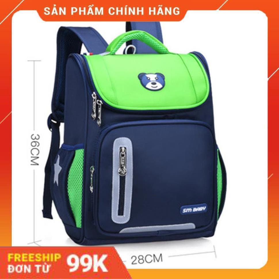 [Giảm 50%]  Balo chống gù dáng hộp, cặp học sinh tiểu học có phát quang bảo vệ cho bé- BL104