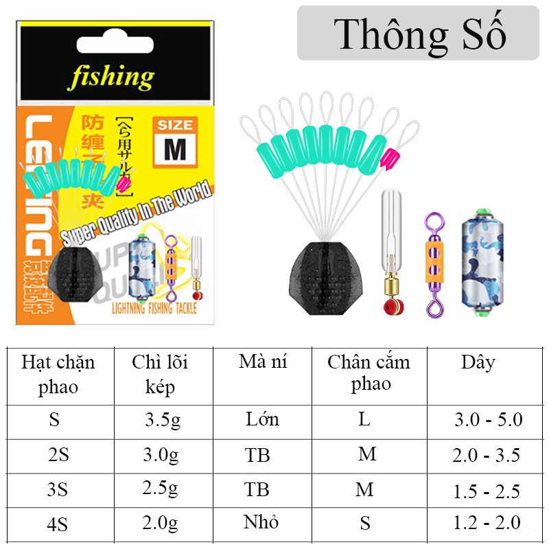 Gói Phụ Kiện Câu Đài Silicon Cao Cấp PK-13