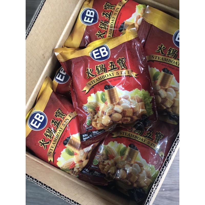 Steamboat 5in1 EB chính hãng nhập khẩu Malaysia- Viên thả lẩu cao cấp 500g. .