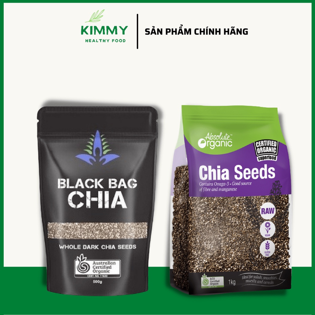 [CHÍNH HÃNG] Hạt Chia Úc Đen 500Gr Organic Chia Seeds Chất Lượng Nhập Khẩu