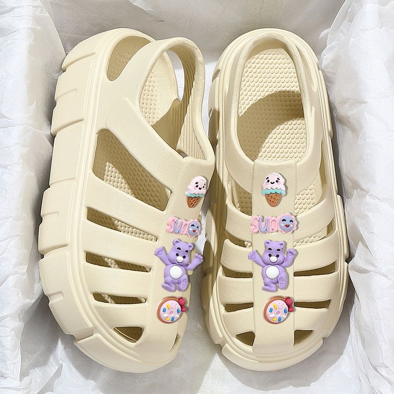 Giày Sandal Đế Dày Chống Trượt Họa Tiết Hoạt Hình Thời Trang Mùa Hè Cho Nữ