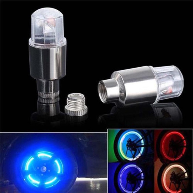1 Đèn Led Gắn Van Bánh Xe Đạp Tiện Lợi