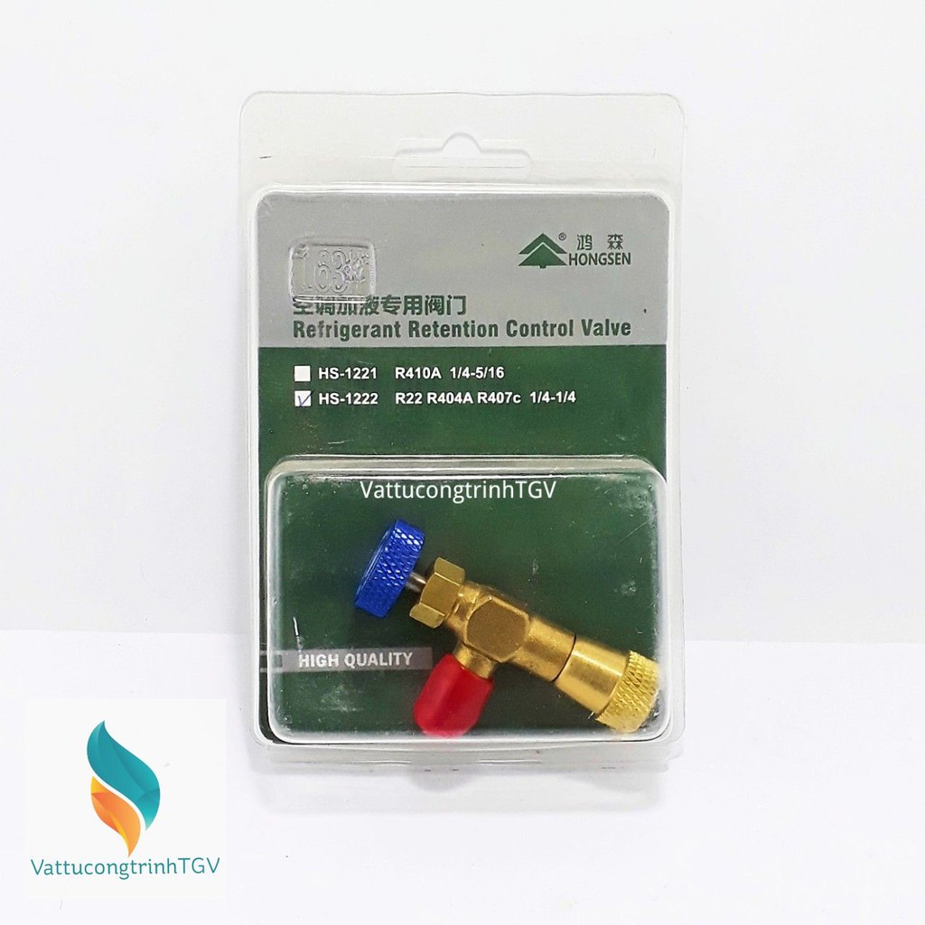 Van khóa chống bỏng Gas R22 HS-1222 xanh