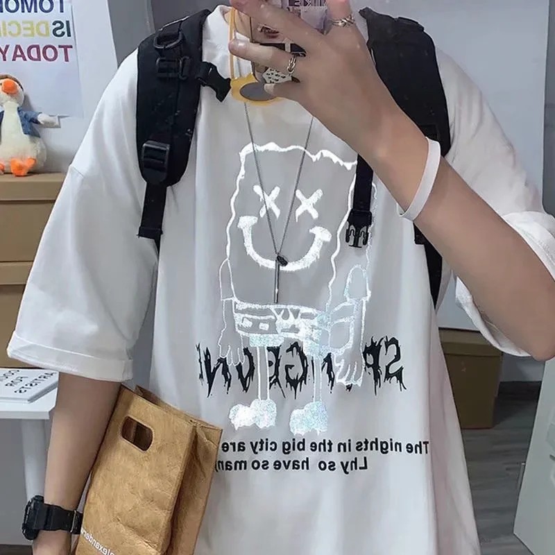 Áo Thun Nam Tay Ngắn In Hình Cá Tính