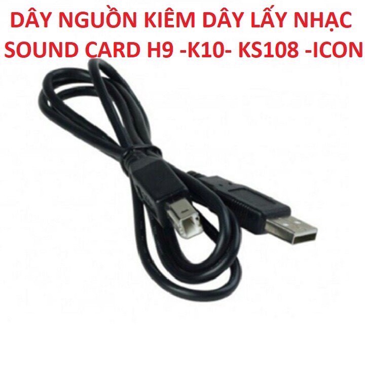 Dây nguồn hay lấy nhạc từ máy tính vào soundcard K10, K108, icon Upod pro, HF5000 Pro, H9 auto tune