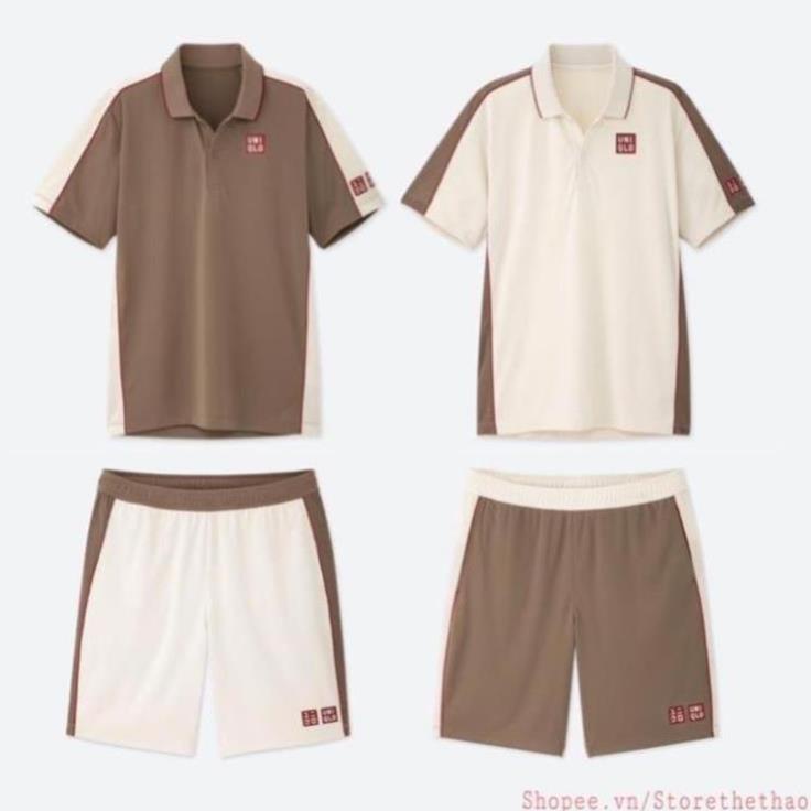 Bộ Quần Áo Thể Thao Nam Uniqlo Tennis Federer Doha Open Xịn ~ ! ⚡ !