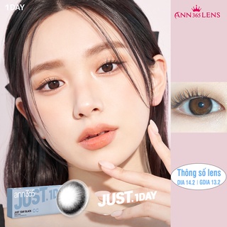 [Mẫu mới] Lens 1 ngày màu đen Just black Ann365, kính áp tròng đủ độ cận từ 0-8