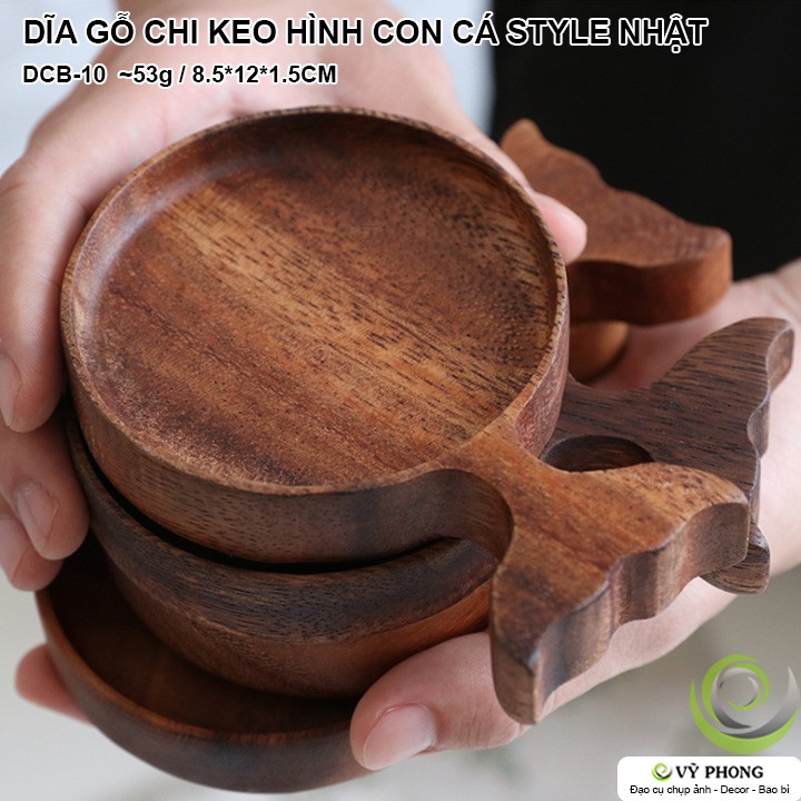 DĨA GỖ CHI KEO HÌNH CON CÁ STYLE NHẬT BẢN TRANG TRÍ BẾP ĐẠO CỤ TRANG TRÍ CHỤP ẢNH SẢN PHẨM INS DCB-10