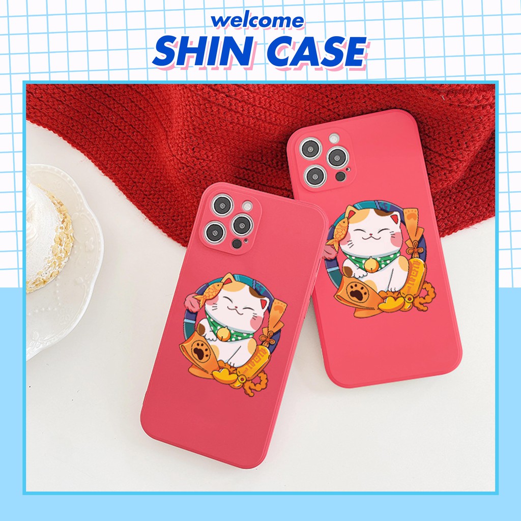 Ốp lưng iphone - Ốp iphone Japan Lucky Cat cạnh vuông BVC 5/5s/6/6plus/6s/6splus/7/7plus/8/8plus/x/xs/11/12/pro/max/plus | BigBuy360 - bigbuy360.vn