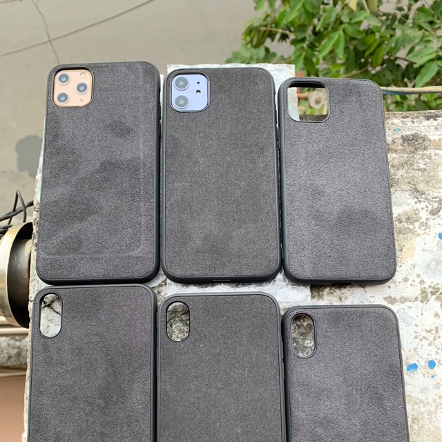 Ốp iphone 11/XSMax/XR/XS Alcantara (da lộn)