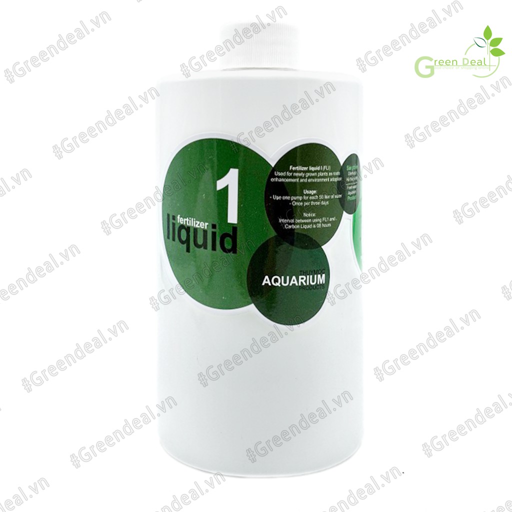THỦY MỘC - Fertilizer Liquid 1 (Bình 1 Lít) | Phân nước kích thích phát triển rễ và thân lá cho cây thủy sinh