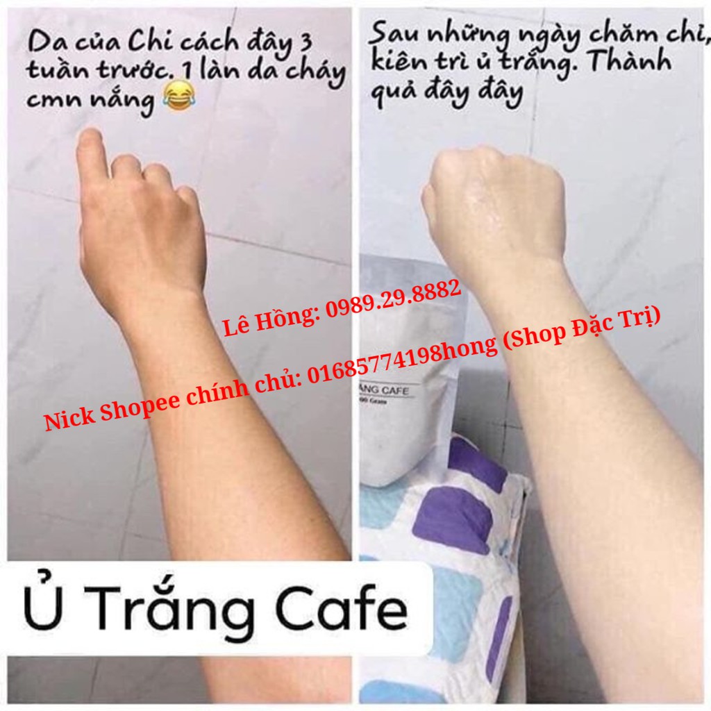 (100-300gr) Ủ Trắng Cafe, Bột Tắm Trắng Cafe Thảo Dược, Trắng da, tẩy da chết, mờ thâm nám sạm da, Giảm sần lỗ chân lông | BigBuy360 - bigbuy360.vn