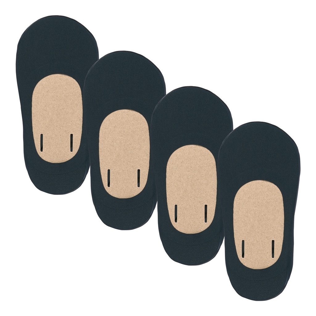 Muji Bộ 4 Đôi Tất Lười Mũi Dài Có Miếng Chống Trượt Gót