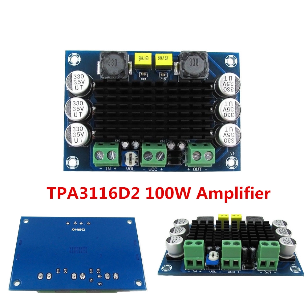 Bảng Mạch Khuếch Đại Âm Thanh Kỹ Thuật Số Kênh Đơn DC 12V 24V 100W TPA3116D2 DA Mono