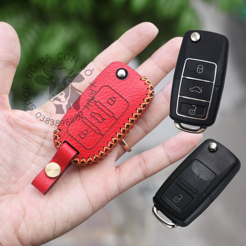 Bao da bảo vệ chìa khóa volkswagen, chìa chế, chìa độ, chìa gập C006