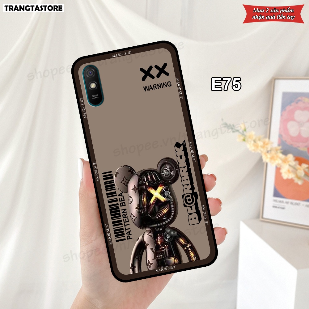 Ốp Xiaomi Redmi 9A in hình gấu Bearbrick,Metal Style,Doremon siêu dễ thương chất lượng