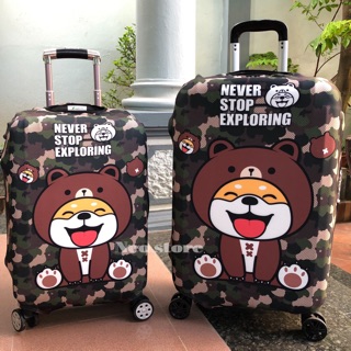 Áo bọc vali Du Lịch Shiba Camo