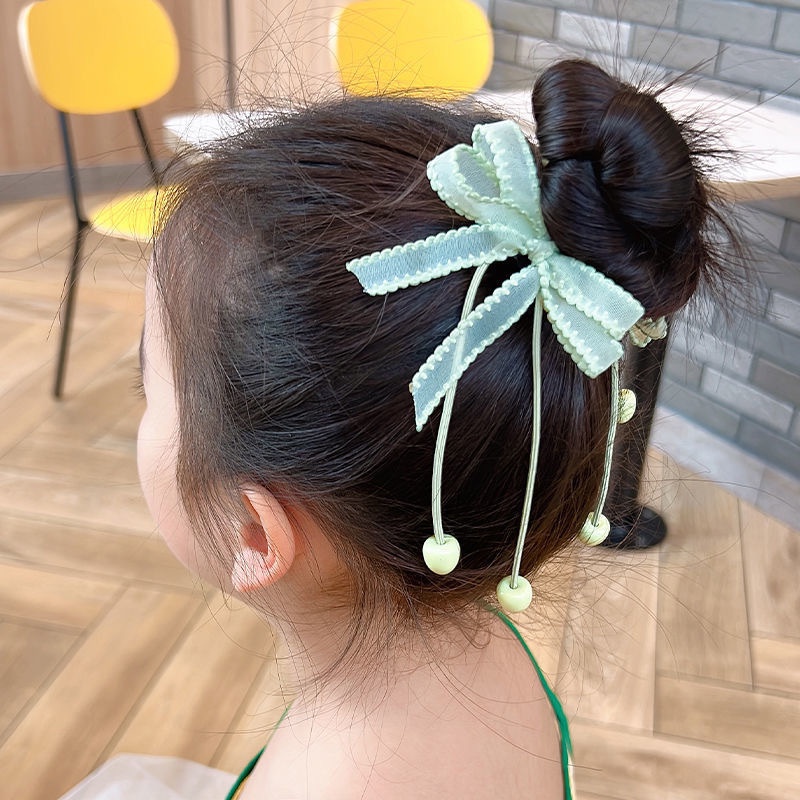 Set 2 Dây Cột Tóc Co Giãn Họa Tiết Hoạt Hình Dễ Thương Cho Bé Gái