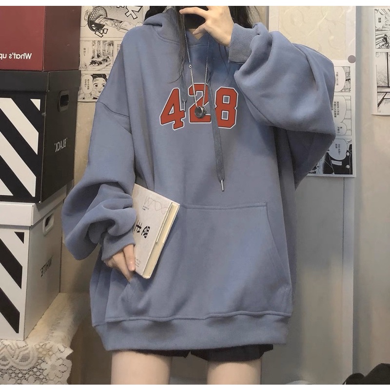 Áo Hoodie Nỉ Bông Tay Dài Túi Bụng Unisex Số 428(ODER 2 NGÀY)