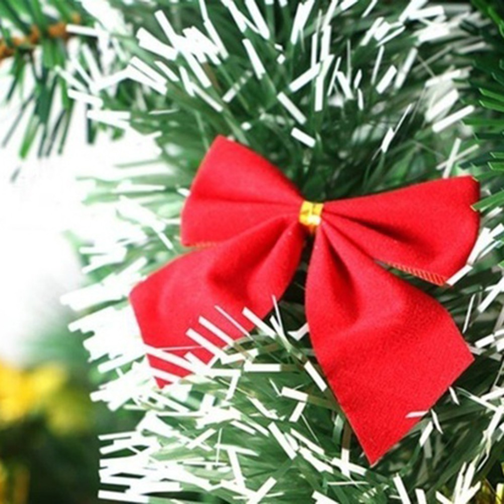 Set 36 Nơ Bướm Đỏ Trơn 6cm Trang Trí Giáng Sinh Đa Dụng