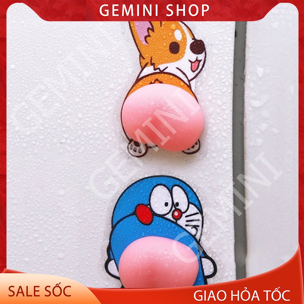 Miếng Sticker Chặn Cửa Hình Mông Silicon Dán Lưng Điện thoại Chống Va Đập Tủ Cửa Ôtô GEMINI SHOP mã MDC