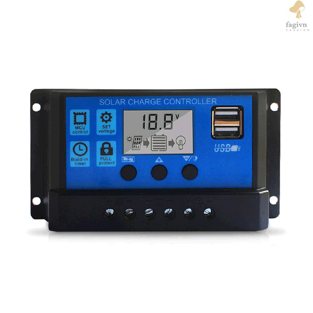 Bộ điều khiển sạc pin năng lượng mặt trời 80A cổng USB màn hình LCD đa năng