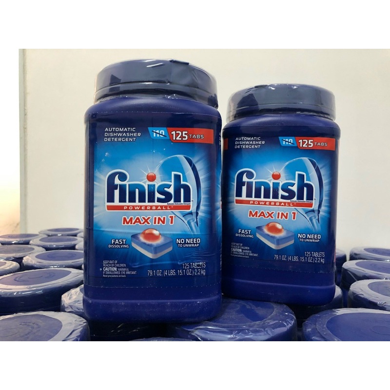 VIÊN RỬA BÁT FINISH HÀNG NỘI ĐỊA MỸ- HỘP TO 125 VIÊN- DÒNG MỚI MAX IN 1