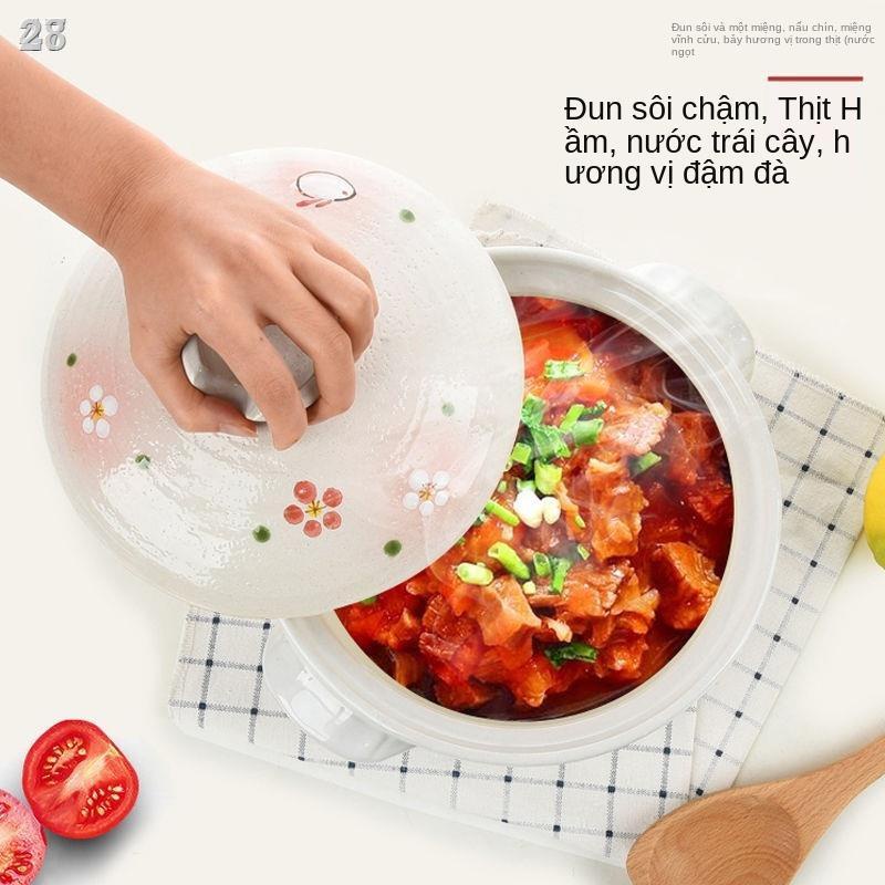 ∈▫✺28Xhầm thỏ lửa nguyên bản nồi sứ nhật đất cơm điện canh nhiệt độ cao gia dụng ngọn mở