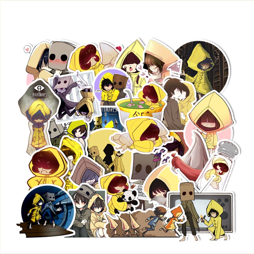 Hình Dán Trang Trí Nón Bảo Hiểm , Điện Thoại Chủ Đề Little Nighmares