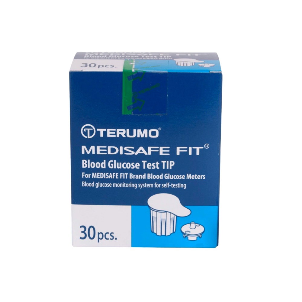 Hộp 30 que thử đường huyết Terumo Medisafe Fit chính hãng, an toàn & độ chính xác cao
